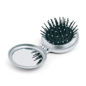 Brosse/miroir pliable Plastic